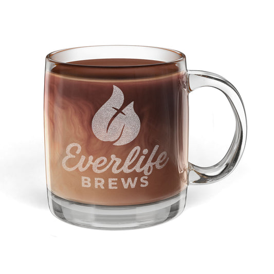 Engraved Glass Coffee & Tea Mug – 12.25oz
