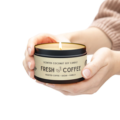 Fresh Coffee Tin Candle