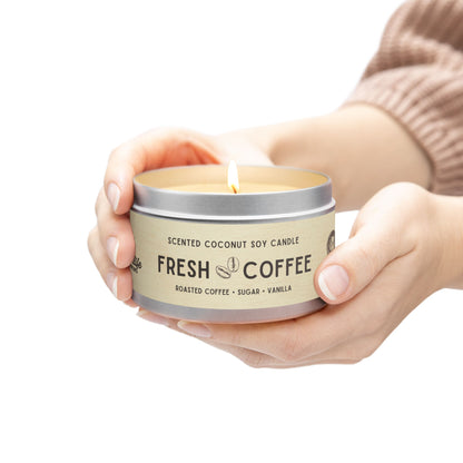 Fresh Coffee Tin Candle