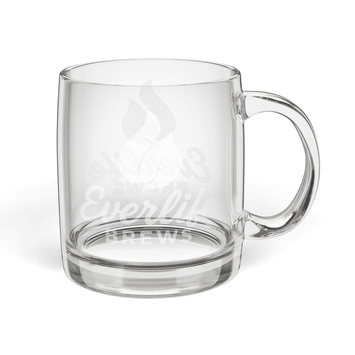Engraved Glass Coffee & Tea Mug – 12.25oz