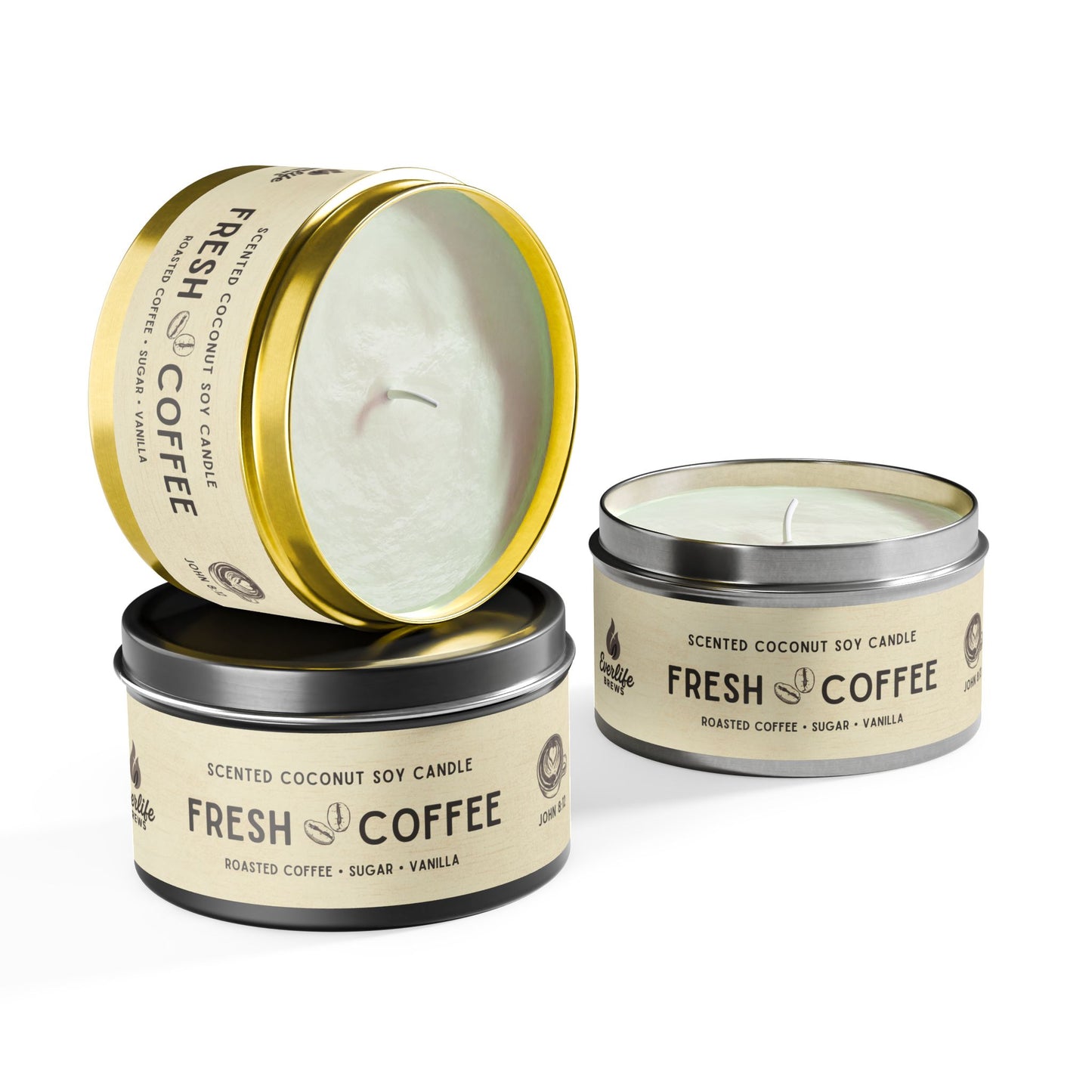 Fresh Coffee Tin Candle