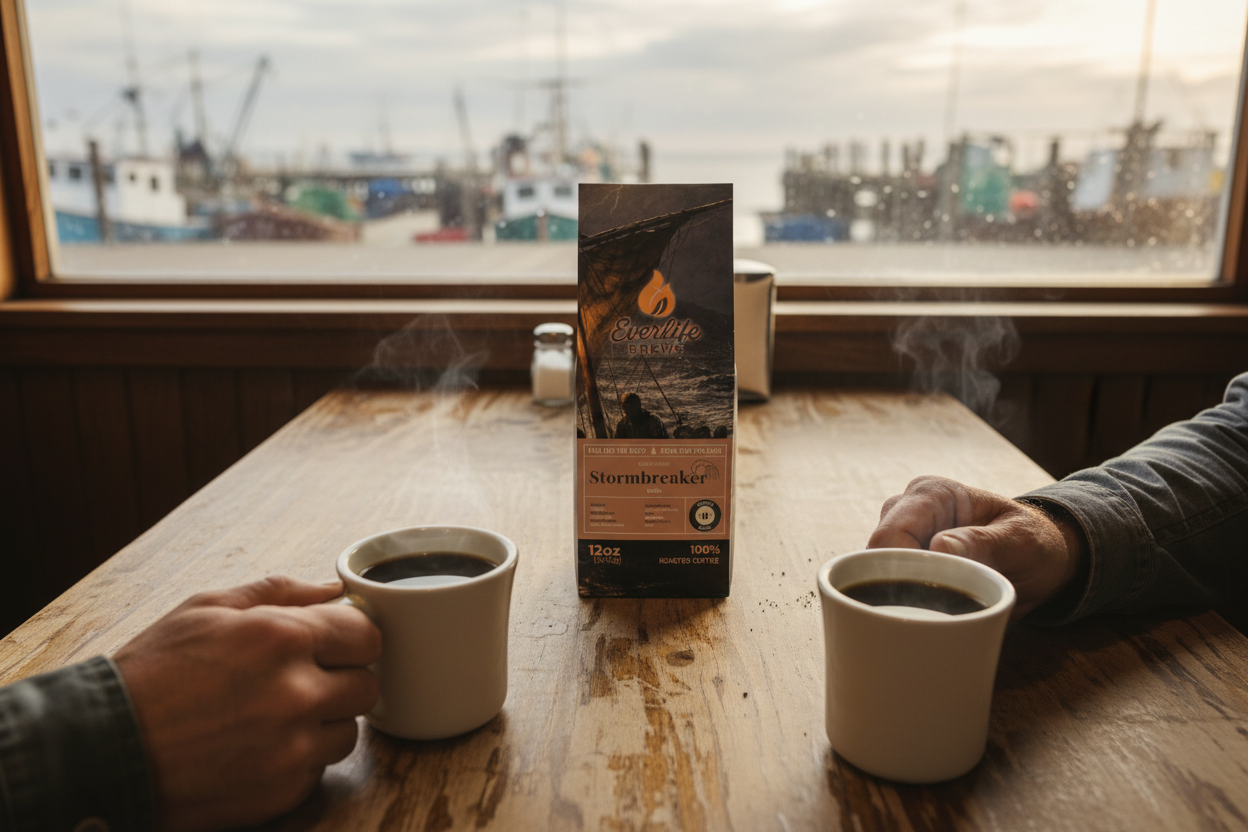 Diner table with fishermen's coffee