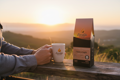 Everlife Brews First Light enjoyed at sunrise