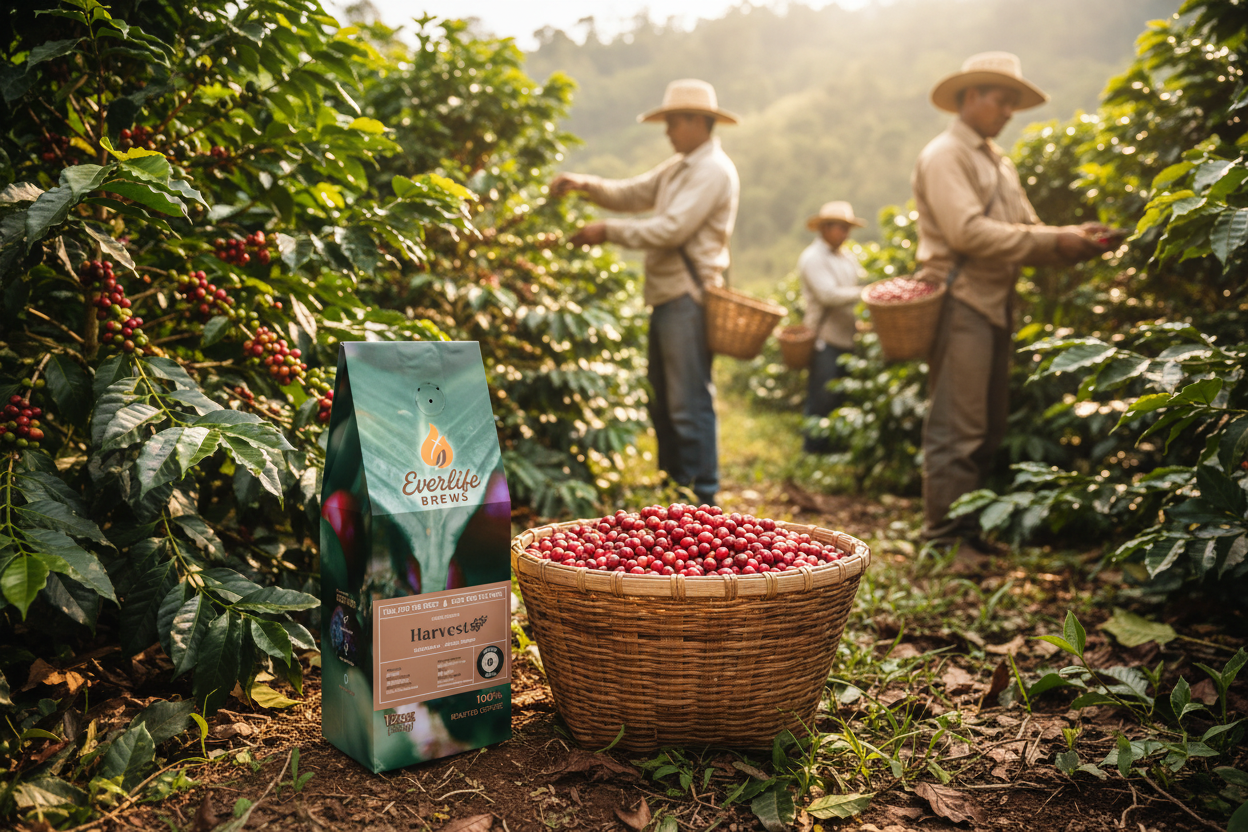 Everlife Brews Harvest at coffee plantation