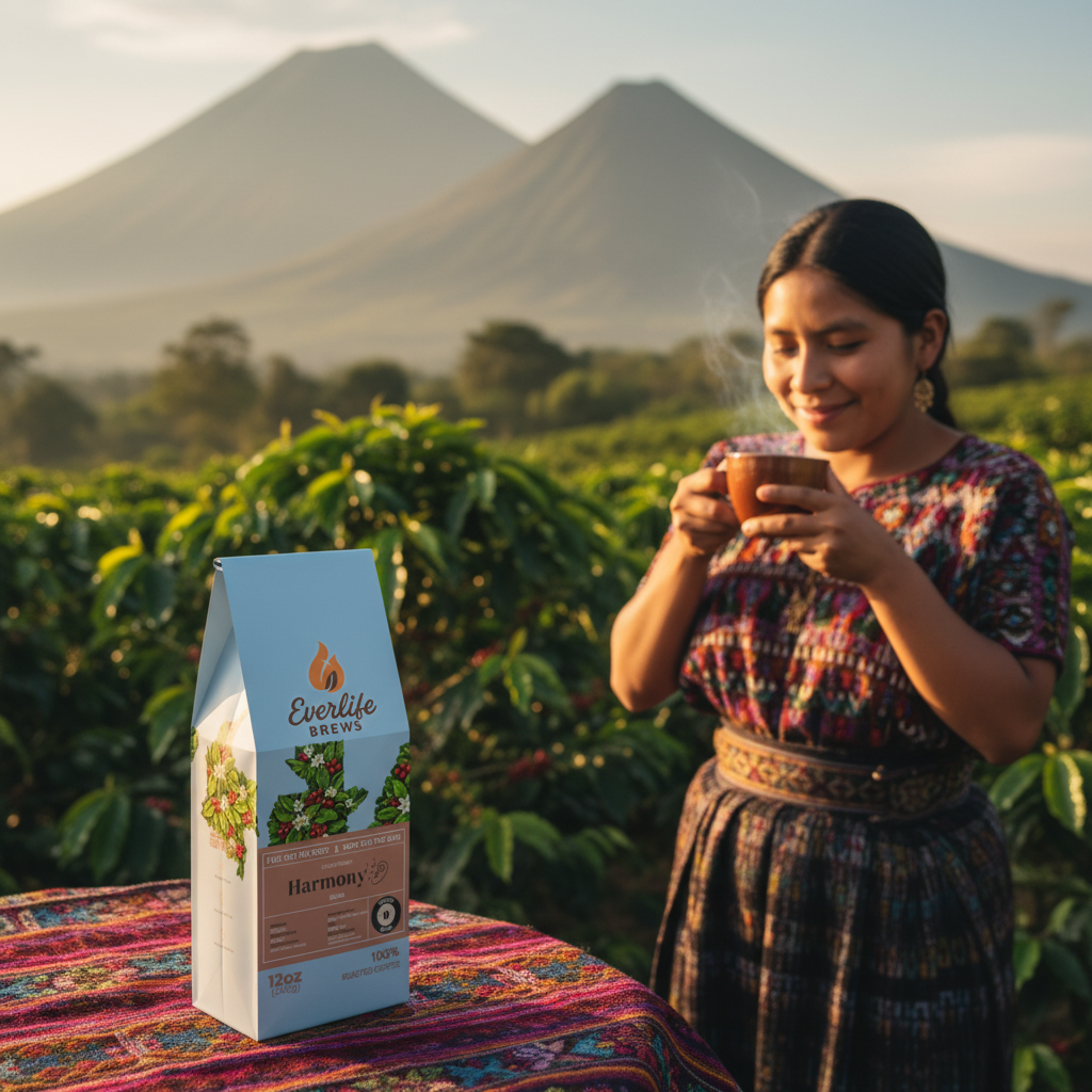 Harmony coffee in Guatemalan highlands