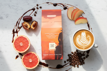 Ranchero Mexican upright with latte art and flavor notes