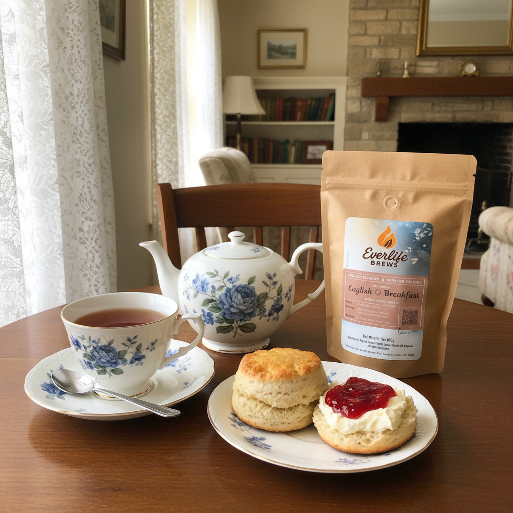 Traditional English tea time with English Breakfast