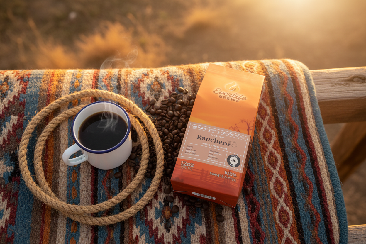 Western heritage overhead composition